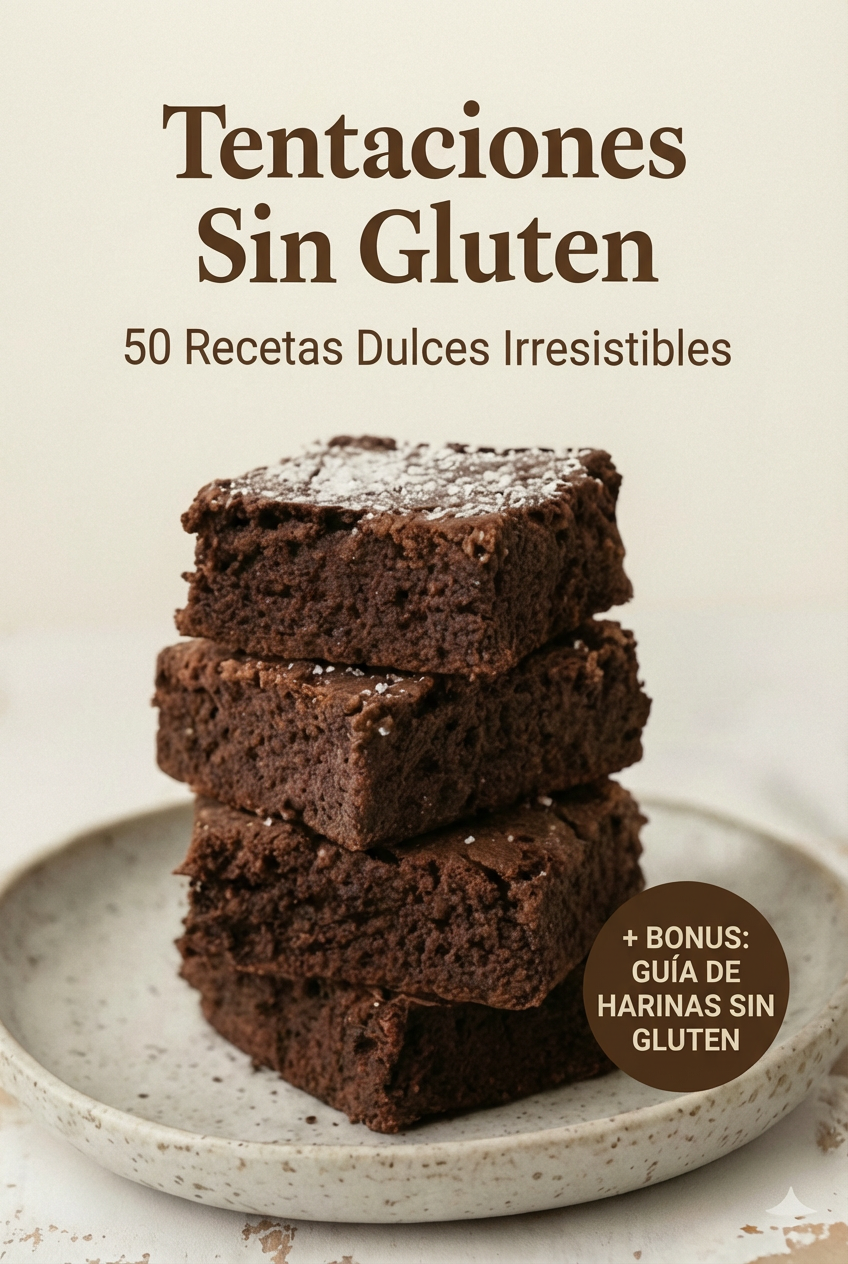 Tentaciones Sin Gluten – Libro Digital con 50 Recetas Dulces + BONUS Guía de Harinas
